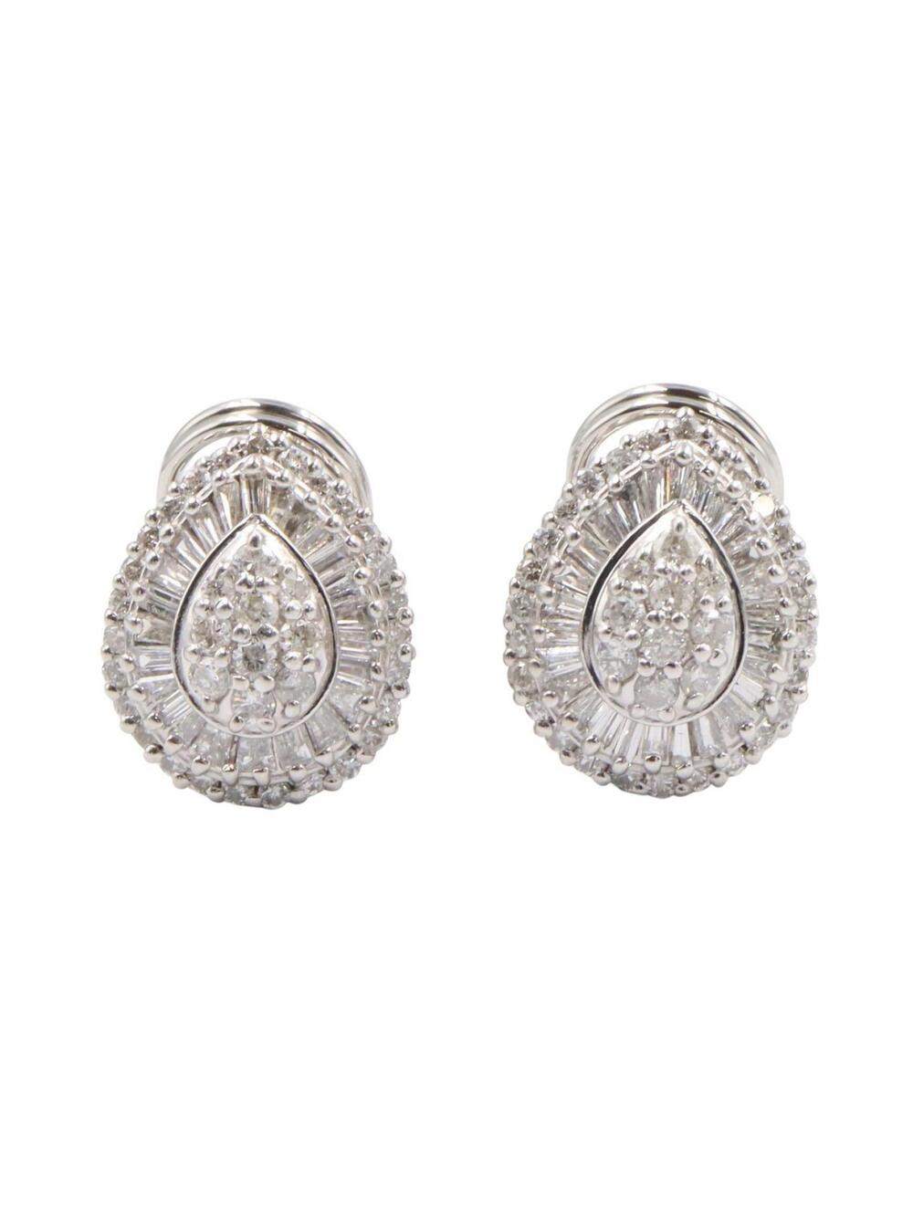Jewelry Diamond Earring Platinum Silver #304150J14B
